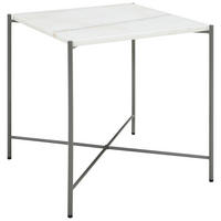 BEISTELLTISCH 40/40/40 cm Grau, Weiß quadratisch  - Dunkelgrau/Weiß, Trend, Stein/Metall (40/40/40cm) - Landscape