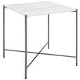 BEISTELLTISCH 40/40/40 cm Grau, Weiß quadratisch  - Dunkelgrau/Weiß, Trend, Stein/Metall (40/40/40cm) - Landscape