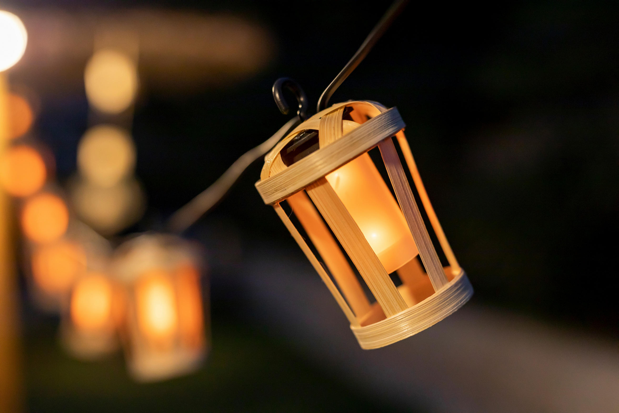LICHTERKETTE  - Hellbraun, MODERN, Naturmaterialien (500/8,5/6cm) - New Garden