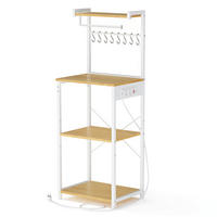 KÜCHENREGAL  - Eichefarben/Weiß, Trend, Holzwerkstoff/Metall (45/140/40cm) - Boxxx