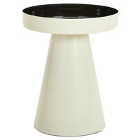 BEISTELLTISCH 36/36/43 cm Schwarz, Hellgrau rund  - Hellgrau/Schwarz, Design, Metall (36/36/43cm) - Carryhome