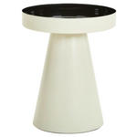 BEISTELLTISCH 36/36/43 cm Schwarz, Hellgrau rund  - Hellgrau/Schwarz, Design, Metall (36/36/43cm) - Carryhome