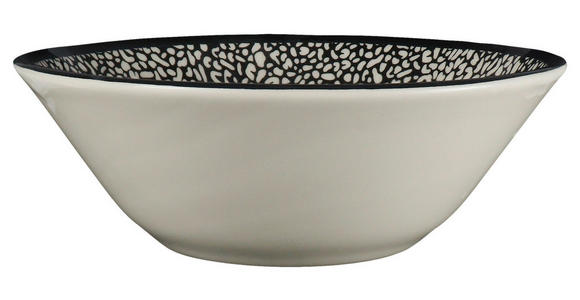 KOMBISERVICE Grau, Schwarz, Weiß 24-teilig 6 Personen  - Schwarz/Weiß, LIFESTYLE, Keramik - Novel