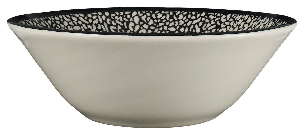 KOMBISERVICE 24-teilig  - Schwarz/Weiß, LIFESTYLE, Keramik - Novel