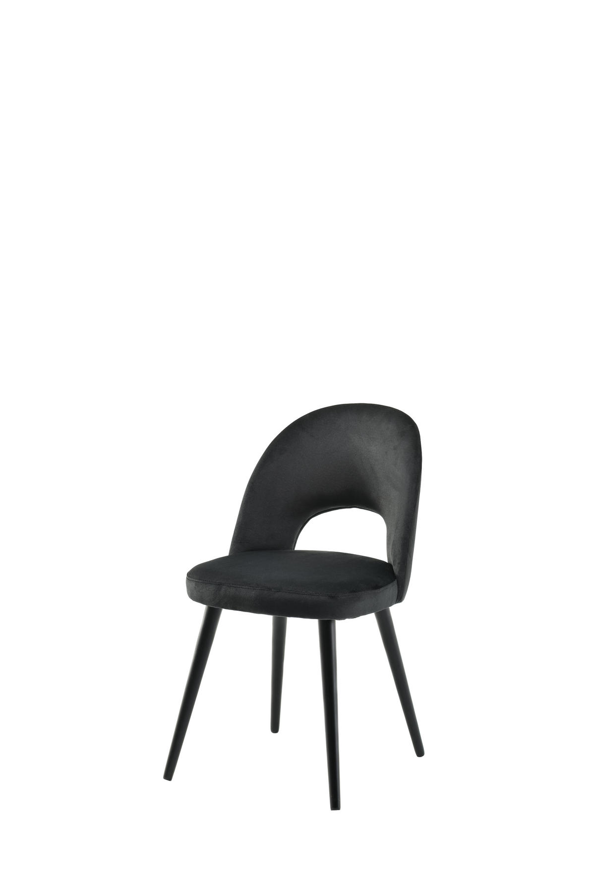 STOLICA  crna       - crna, Moderno, drvo/tekstil (49/83/60cm)