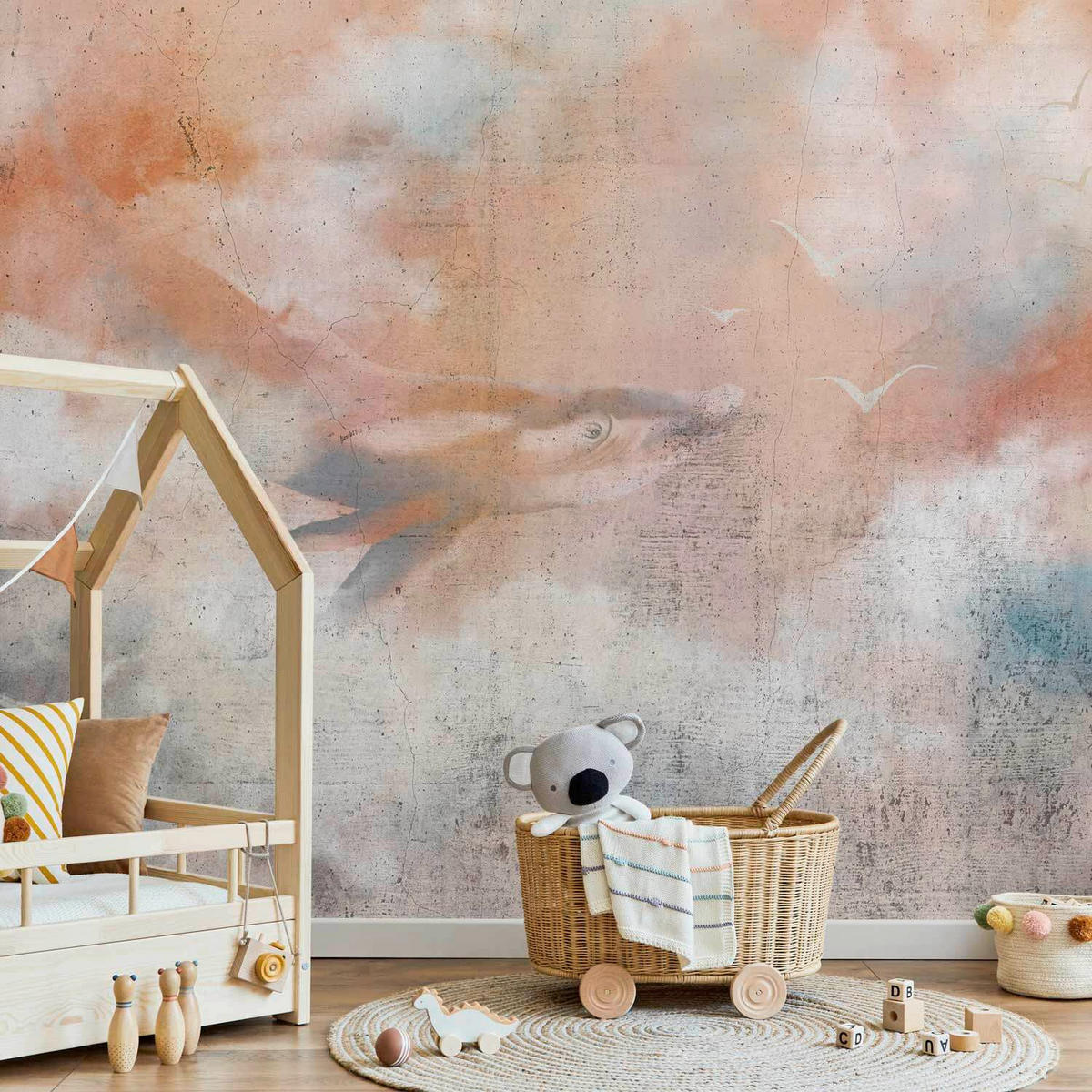 FOTOTAPETE  - Orange/Grau, LIFESTYLE, Textil (250/175cm) - artgeist