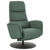 RELAXSESSEL in Leder Opal  - Opal/Schwarz, Design, Leder/Metall (76/108/86cm) - Dieter Knoll