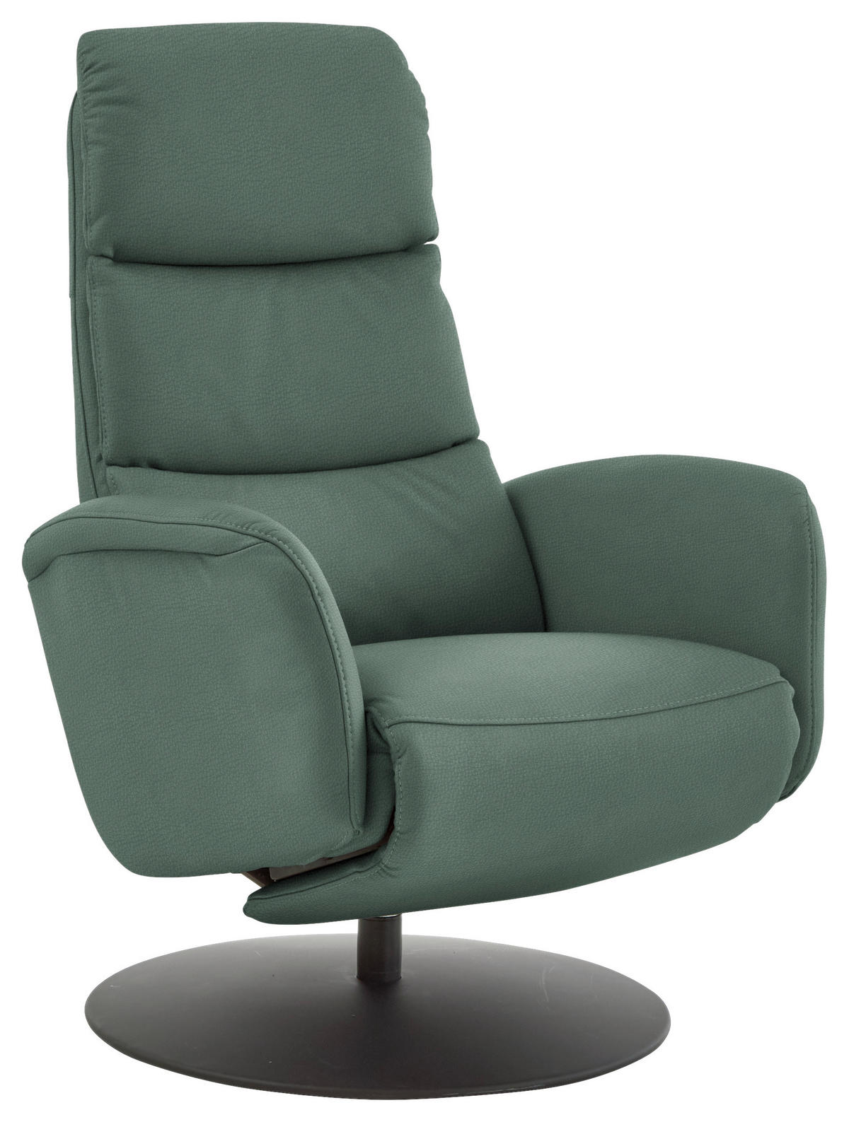 RELAXSESSEL in Leder Opal  - Opal/Schwarz, Design, Leder/Metall (76/108/86cm) - Dieter Knoll