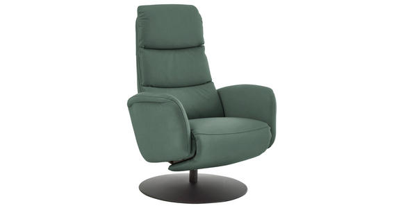 RELAXSESSEL in Leder Opal  - Opal/Schwarz, Design, Leder/Metall (76/108/86cm) - Dieter Knoll