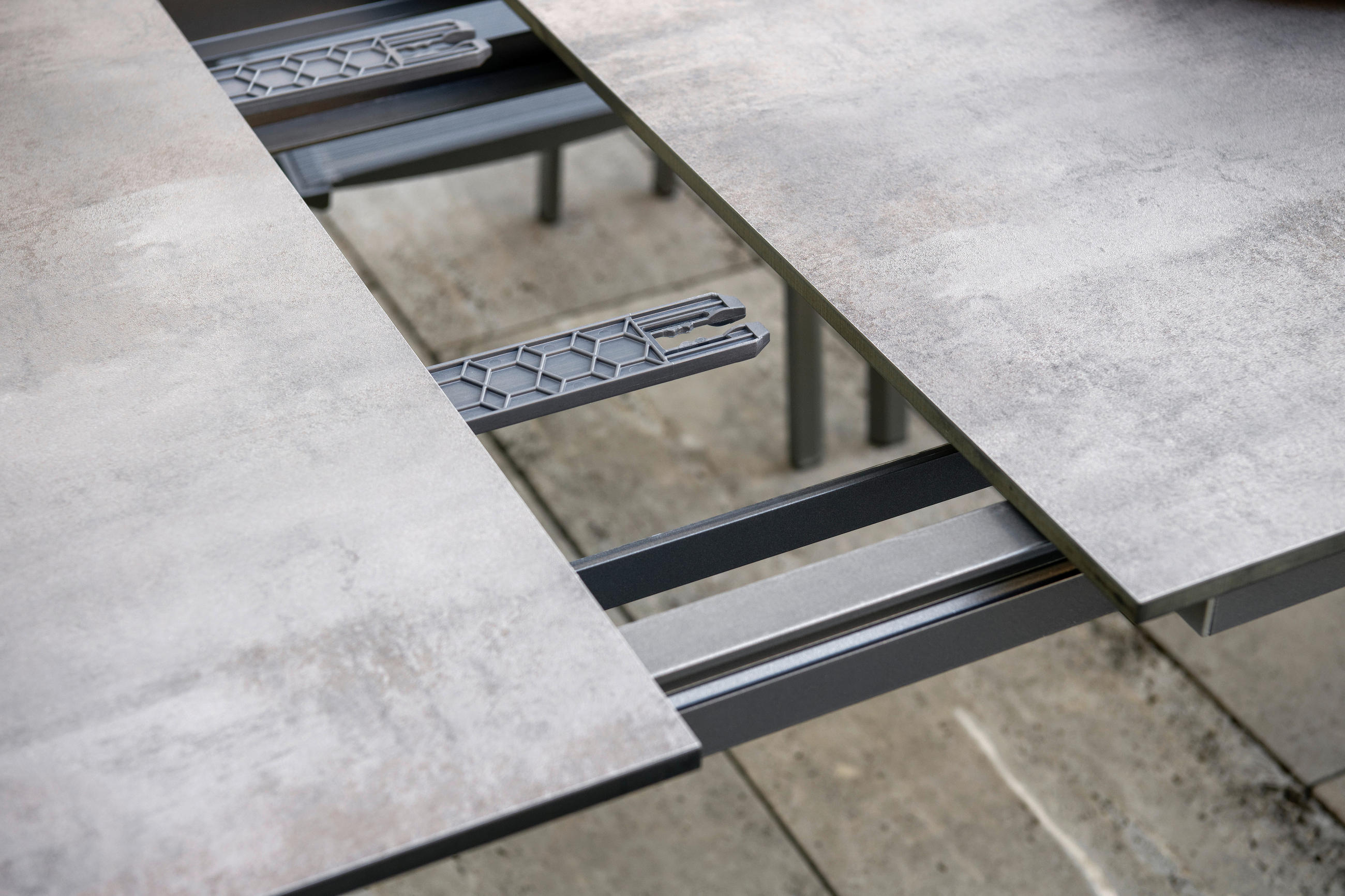 GARTENTISCH 160-210/90/75,5 cm Metall, Kunststoff rechteckig  - Anthrazit/Grau, Design, Kunststoff/Metall (160-210/90/75,5cm) - Stern