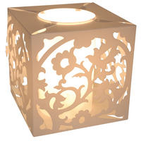 TISCHLEUCHTE 16,5/16,5/18 cm   - Weiß, Trend, Papier (16,5/16,5/18cm) - Näve