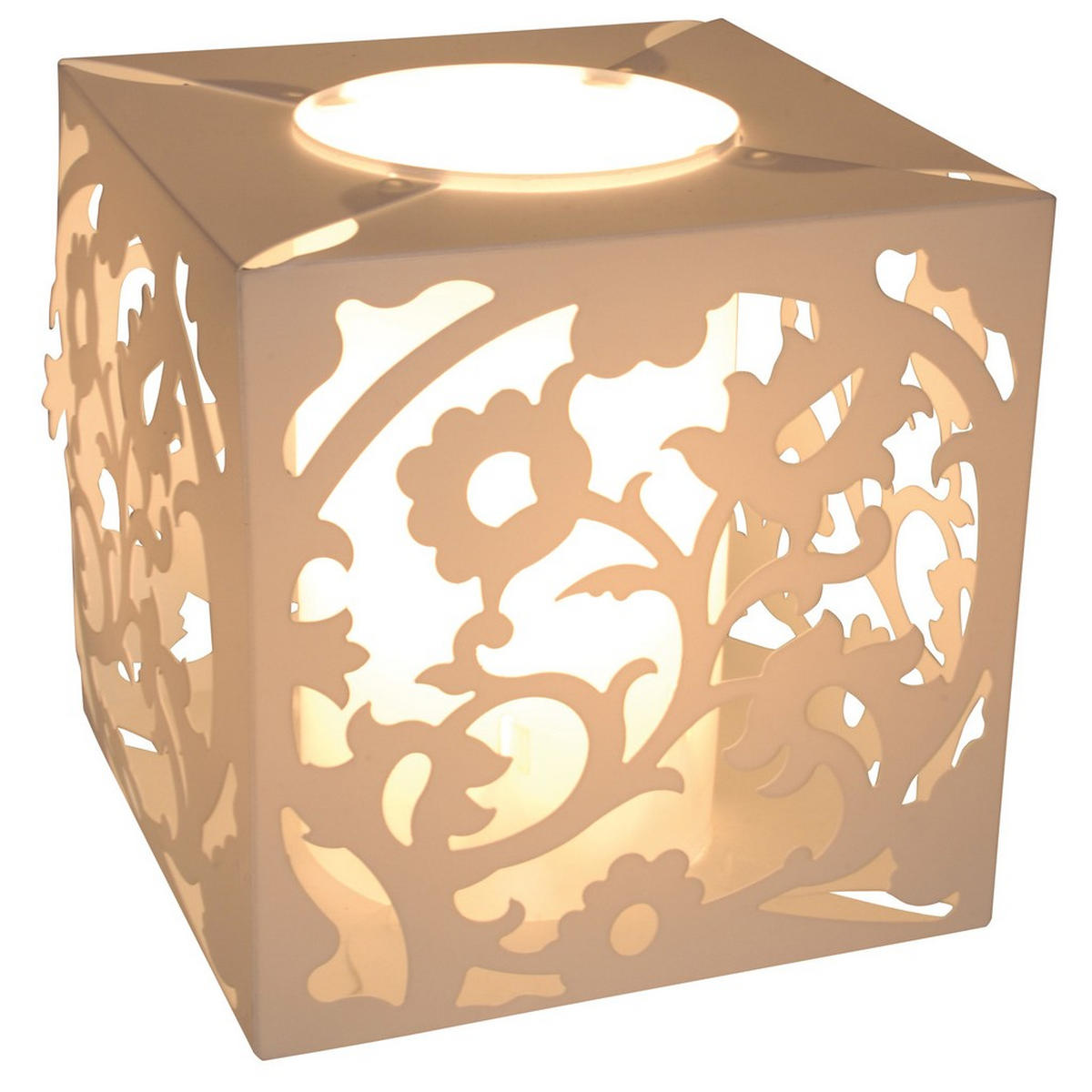 TISCHLEUCHTE 16,5/16,5/18 cm   - Weiß, Trend, Papier (16,5/16,5/18cm) - Näve