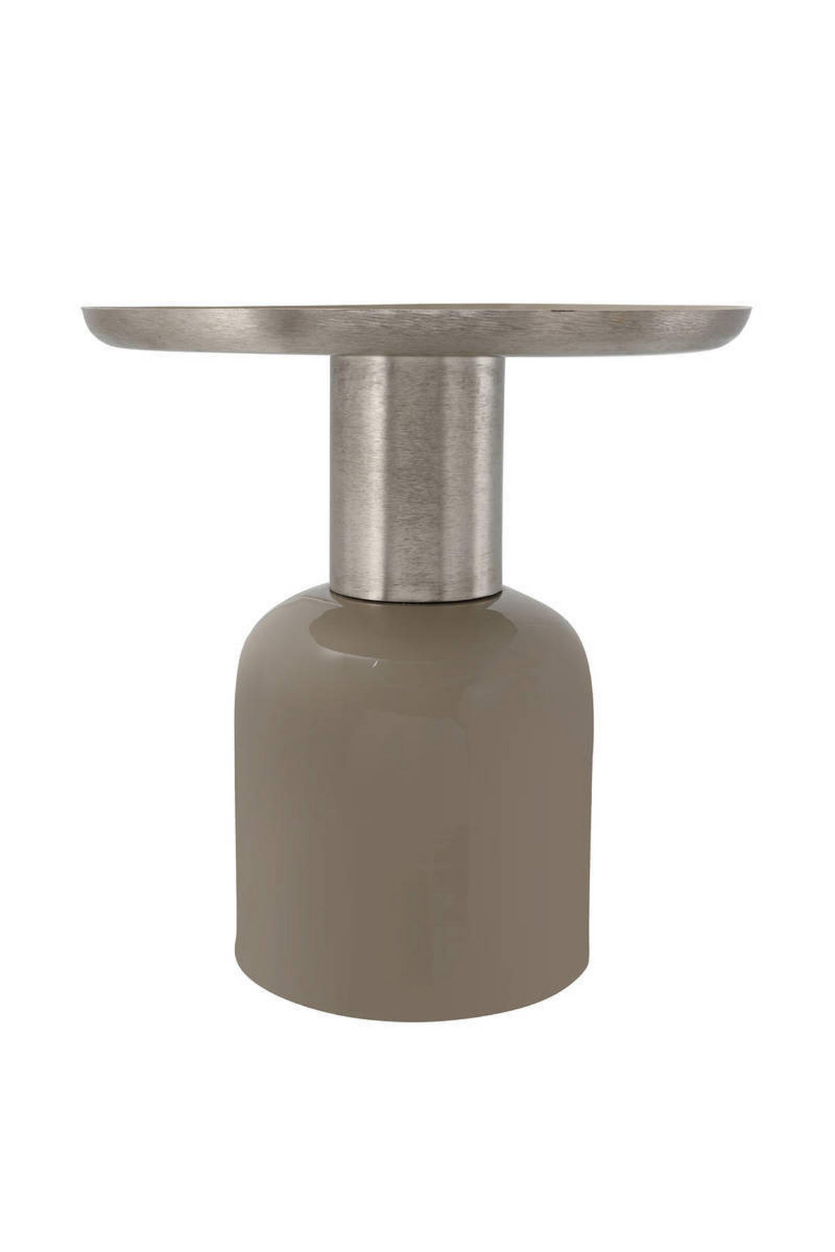 BEISTELLTISCH in Metall 41/41/43 cm  - Taupe/Silberfarben, Trend, Metall (41/41/43cm) - Kayoom
