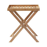 TABLETTTISCH 60/40/65 cm Teakholz vollmassiv Teakfarben  - Teakfarben, KONVENTIONELL, Holz (60/40/65cm) - MID.YOU