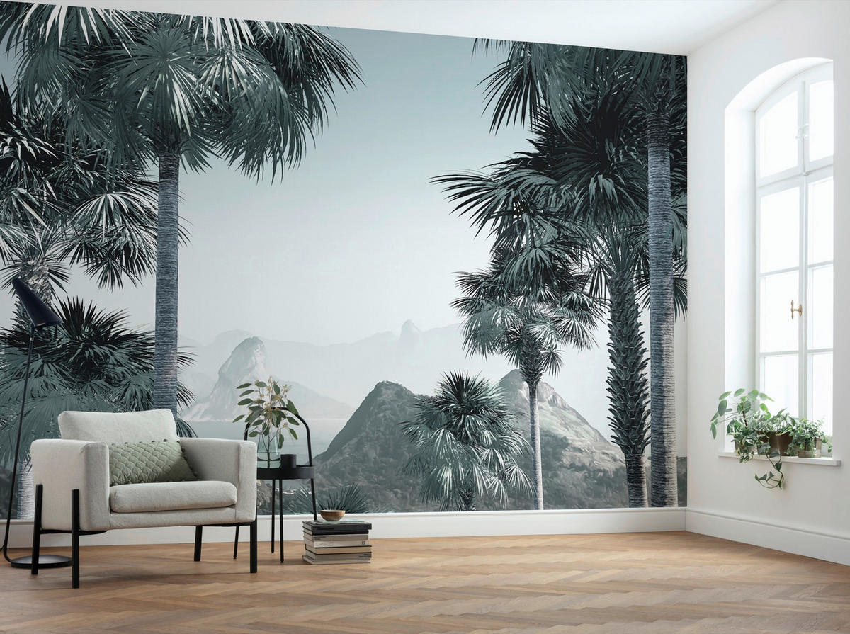 FOTOTAPET 400/280 cm  - vit/grön, Trend, papper (400/280cm) - Komar