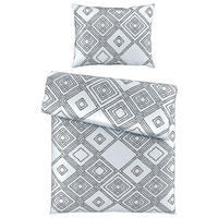 POSTELJINA BLACK&WHITE 140/200 cm saten crna, bela  - bela/crna, Dizajnerski, tekstil (140/200cm) - Novel