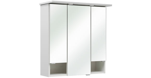 SPIEGELSCHRANK 65/71,6/20 cm - Chromfarben/Weiß, Basics, Glas/Holzwerkstoff (65/71,6/20cm) - Carryhome