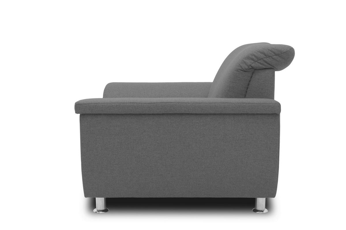 SESSEL Webstoff Grau    - Chromfarben/Grau, KONVENTIONELL, Textil/Metall (120/81/105cm) - MID.YOU