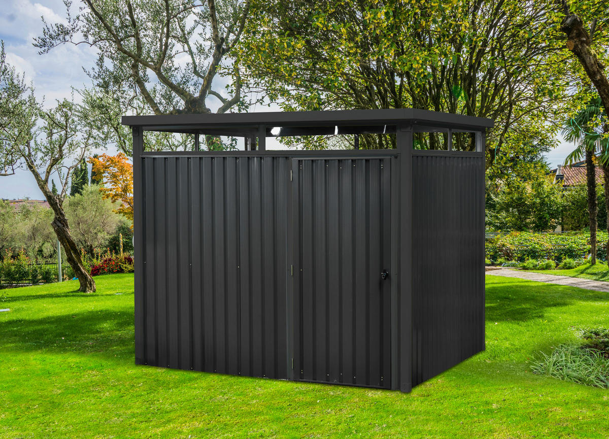 GERÄTEHAUS 204/226/245 cm  - Anthrazit, Basics, Metall (204/226/245cm)