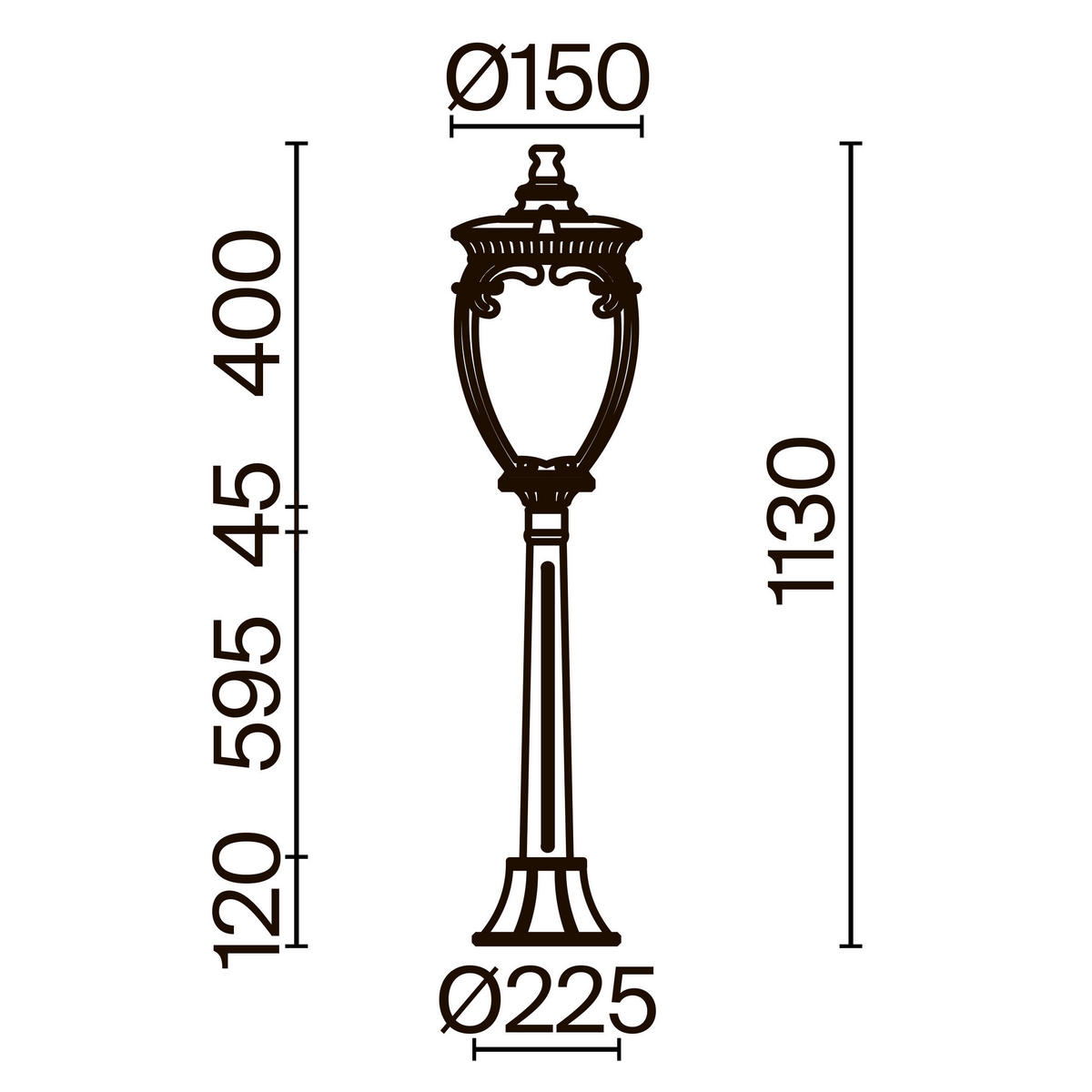 WEGELEUCHTE - Bronzefarben, Trend, Glas/Metall (113/113/15cm) - MAYTONI