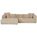 ECKSOFA in Flachgewebe Schlammfarben  170/280 cm  - Schlammfarben/Schwarz, KONVENTIONELL, Kunststoff/Textil (170/280cm) - Carryhome