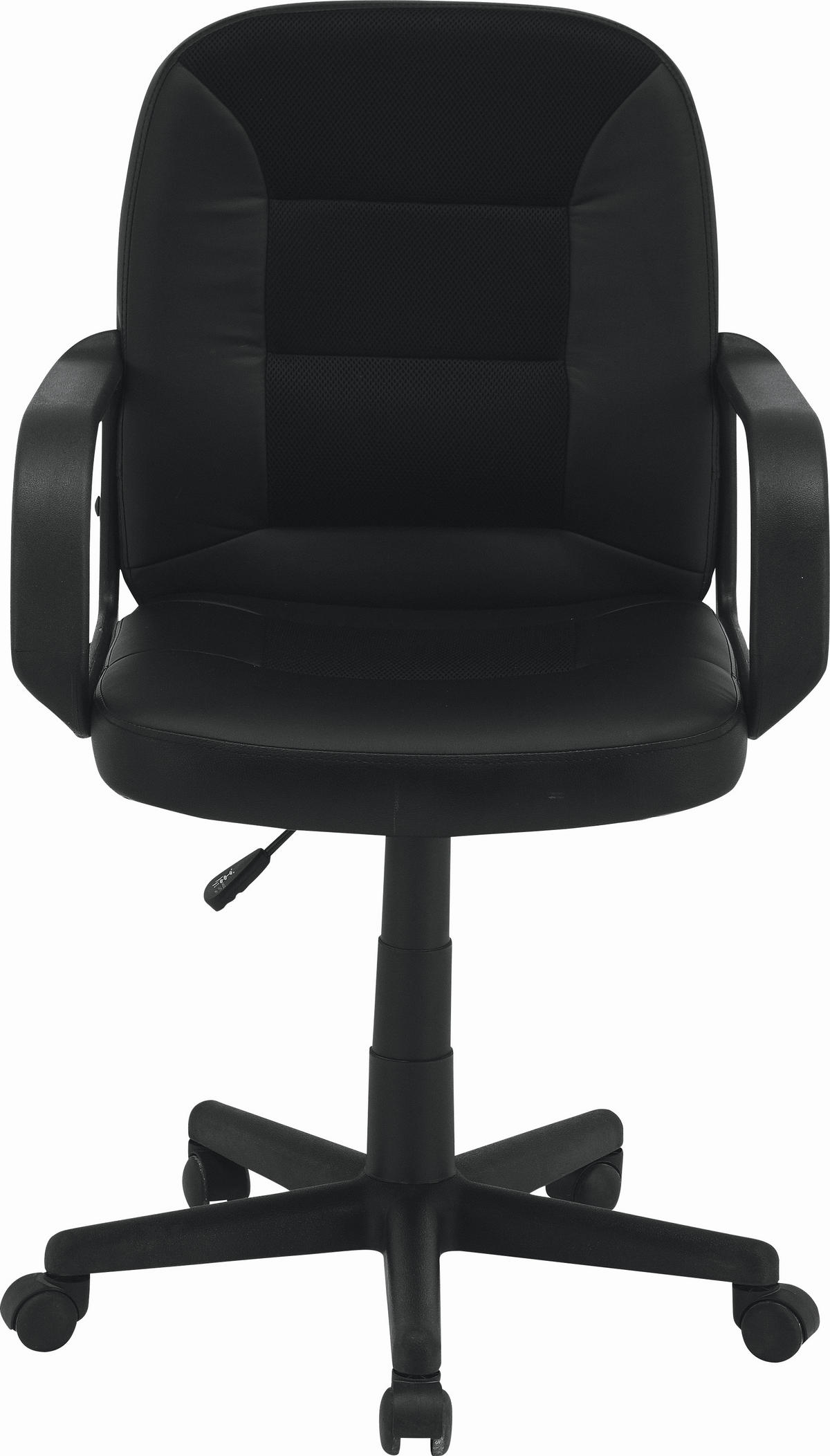 CHAISE PIVOTANTE aspect cuir, revêtement filet noir  - noir, Konventionell, métal/matière synthétique (60/89-101/58cm) - P & B