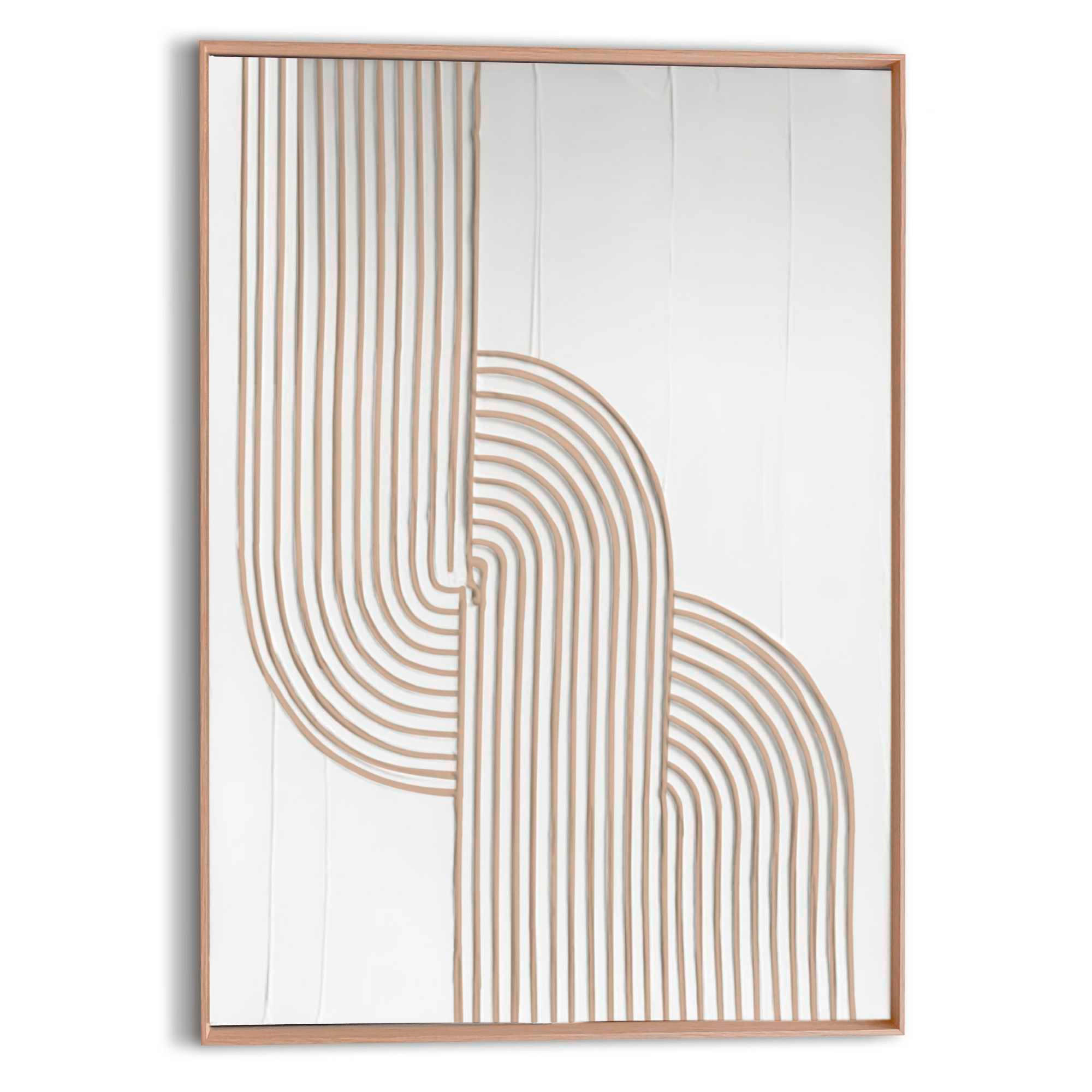 UNIKAT Abstraktes 50/70/3 cm  - Schwarz/Weiß, Basics, Holz (50/70/3cm) - Reinders!