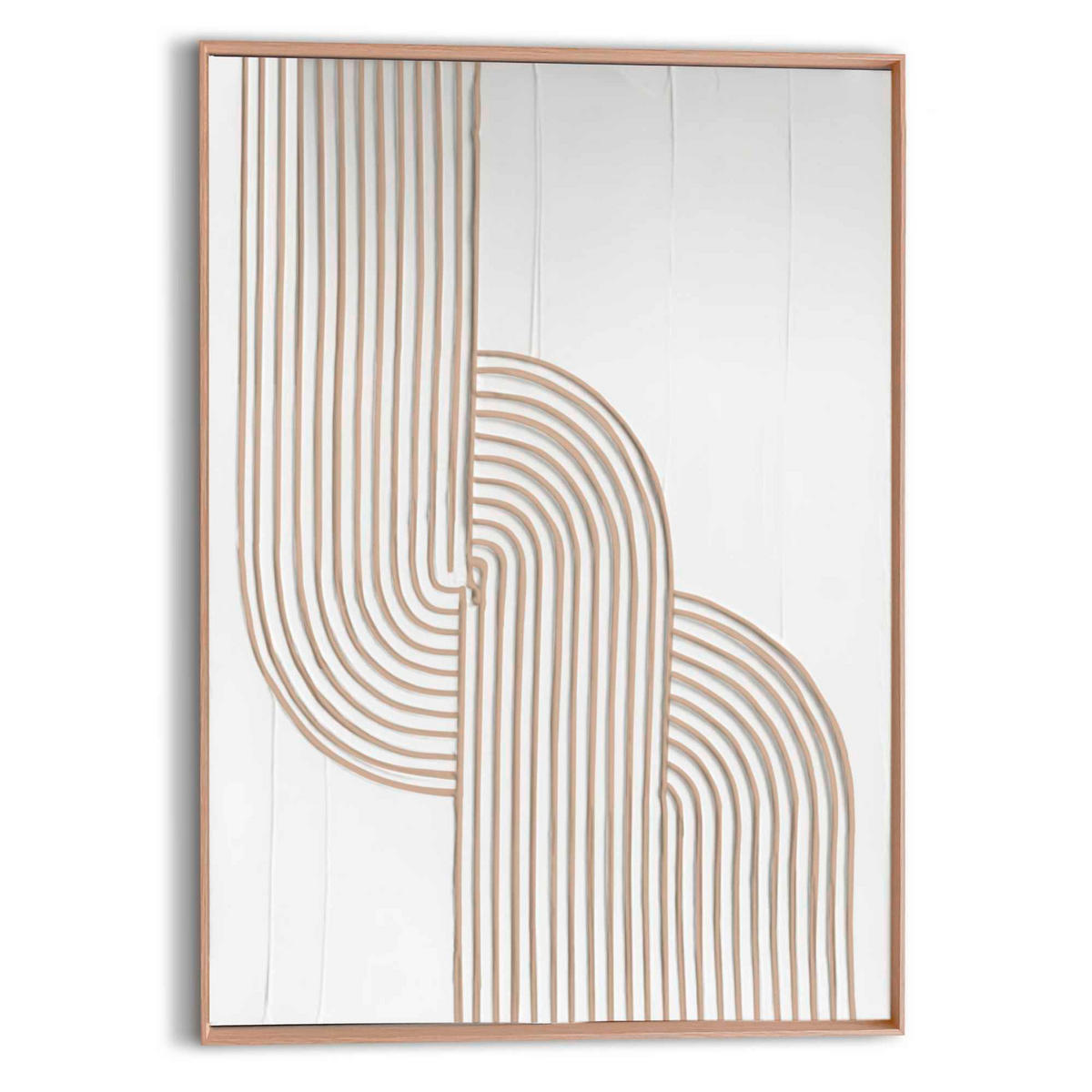 UNIKAT Abstraktes 50/70/3 cm  - Schwarz/Weiß, Basics, Holz (50/70/3cm) - Reinders!