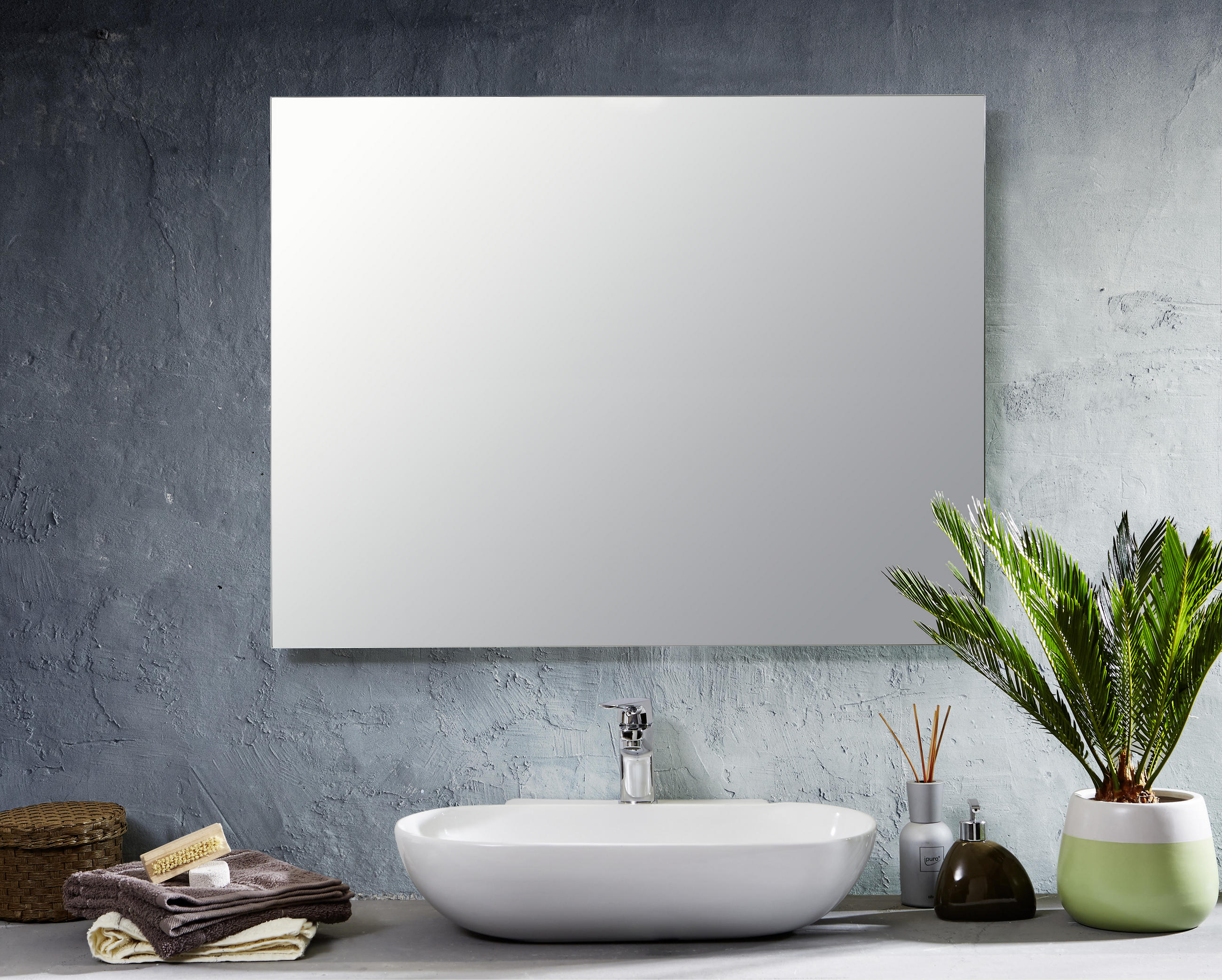 WANDSPIEGEL 90/70/5 cm  - KONVENTIONELL, Glas (90/70/5cm)