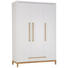 KLEIDERSCHRANK in Weiß, Eichefarben - Eichefarben/Weiß, LIFESTYLE, Holz/Holzwerkstoff (135/206/55cm) - Ben'n'jen KLEIDERSCHRANK in Weiß, Eichefarben - Eichefarben/Weiß, LIFESTYLE, Holz/Holzwerkstoff (135/206/55cm) - Ben'n'jen