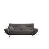 3-SITZER-SOFA in Chenille Graubraun  - Wildeiche/Graubraun, Modern, Holz/Textil (205/81/90cm) - MID.YOU