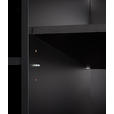 HIGHBOARD Mosel Weinschrank, 120/200/58 cm,  - Schwarz, KONVENTIONELL, Holzwerkstoff/Metall (120/200/58cm) - Carryhome
