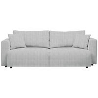 SCHLAFSOFA Cord Silberfarben  - Silberfarben/Schwarz, Design, Kunststoff/Textil (250/92/105cm) - Carryhome