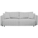 SCHLAFSOFA in Cord Silberfarben  - Silberfarben/Schwarz, Design, Kunststoff/Textil (250/92/105cm) - Carryhome