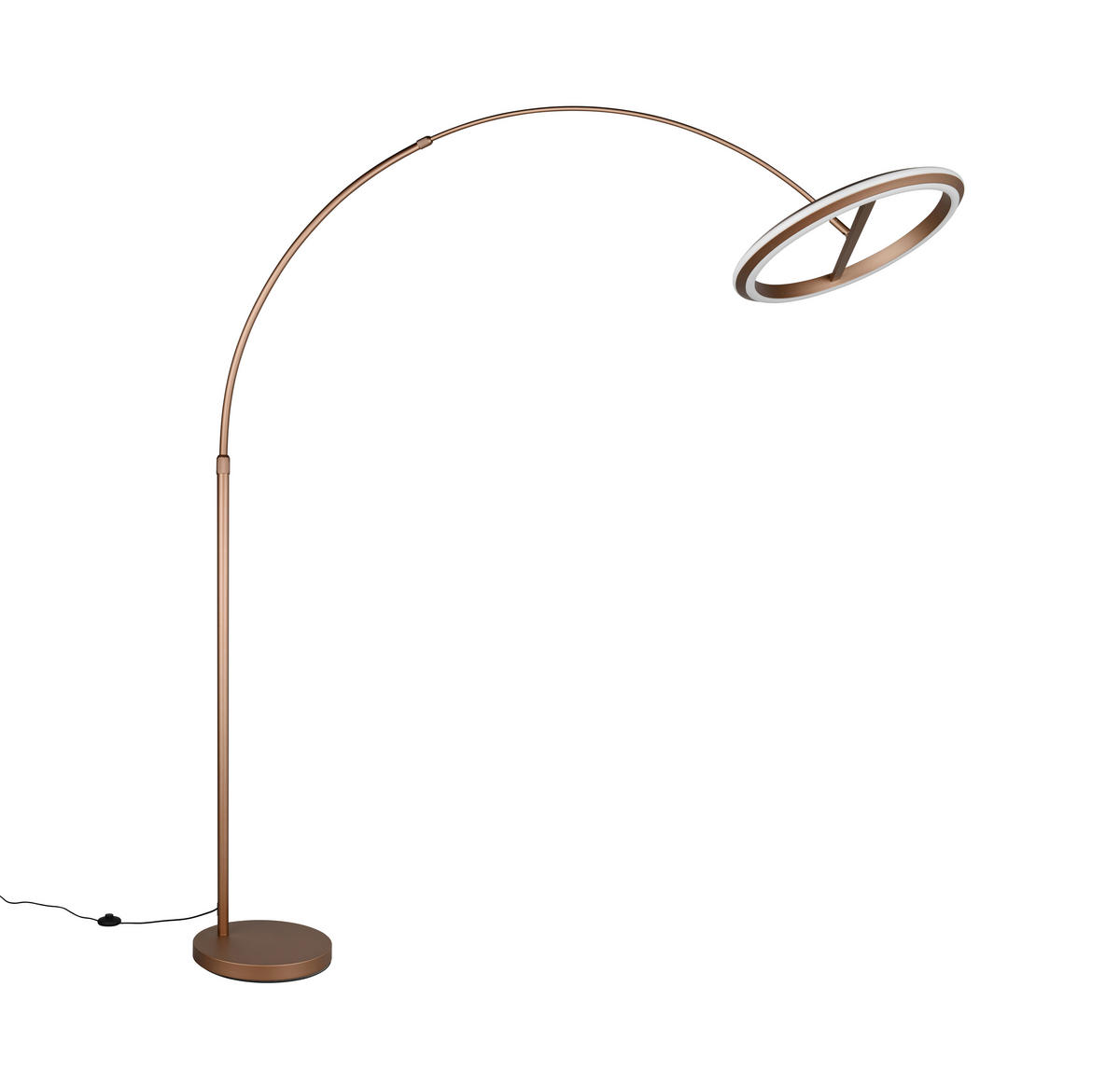 LED-STEHLEUCHTE Amador 45/205/165 cm   - Braun, Design, Metall (45/205/165cm) - Trio Leuchten