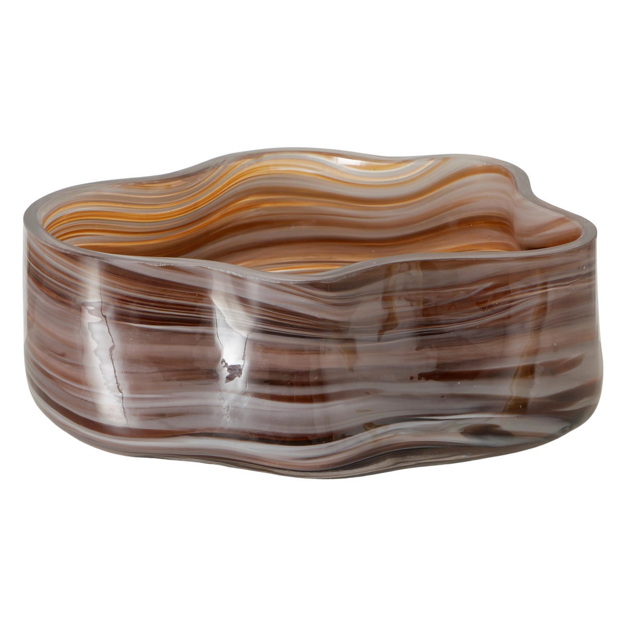 VID SKÅL  - brun, Basics, glas (19,5/15,5/6cm) - Boltze Home