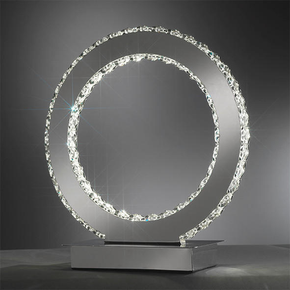 LED-TISCHLEUCHTE 30/32 cm   - Chromfarben, Design, Metall (30/32cm)