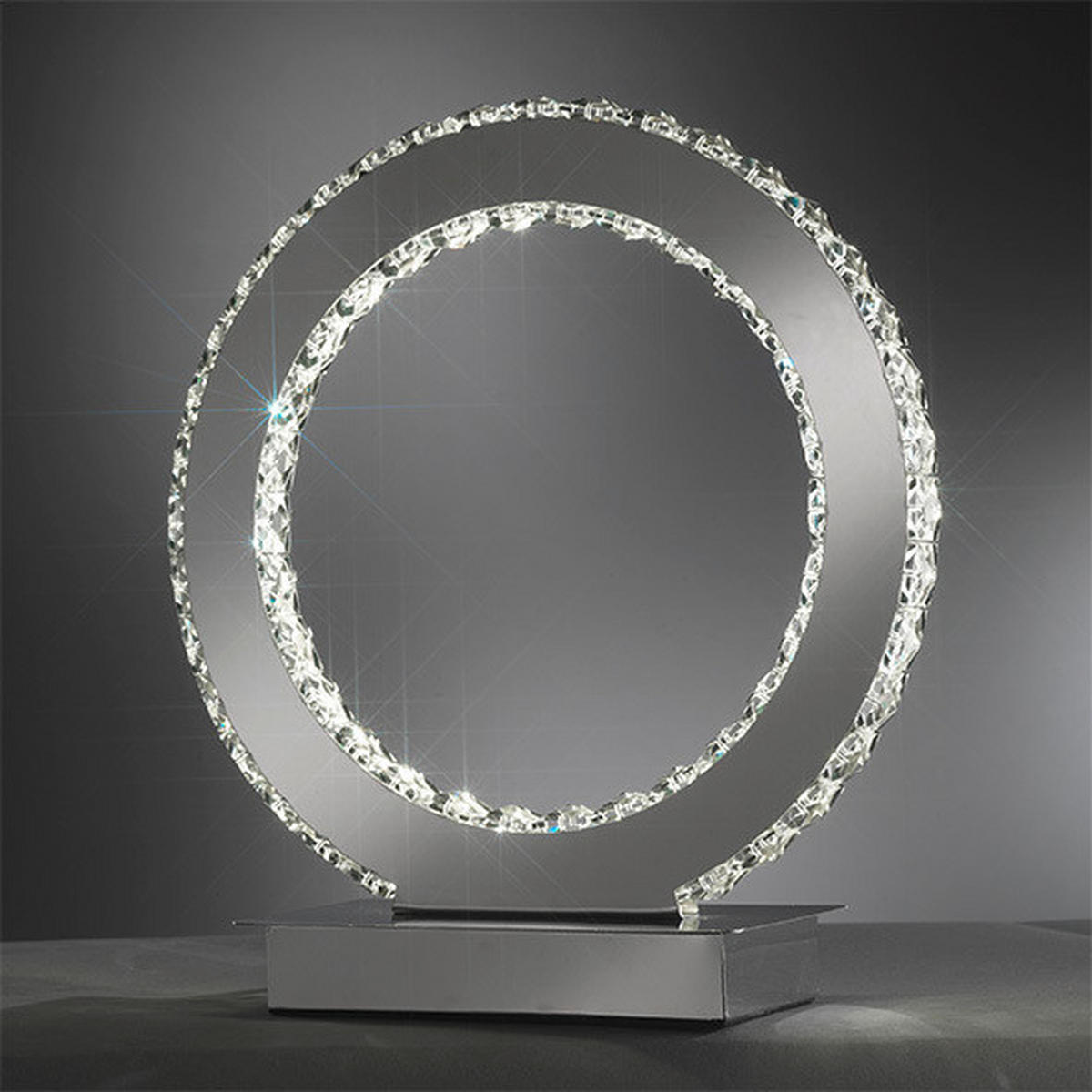 LED-TISCHLEUCHTE 30/32 cm   - Chromfarben, Design, Metall (30/32cm)