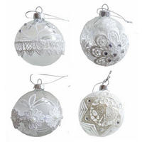 GLOB DE CRĂCIUN - alb, Lifestyle, sticlă (8cm) - X-Mas