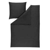 BETTWÄSCHE 2-teilig Levian Makosatin 135/200 cm  - Anthrazit, Basics, Textil (135/200cm) - Estella