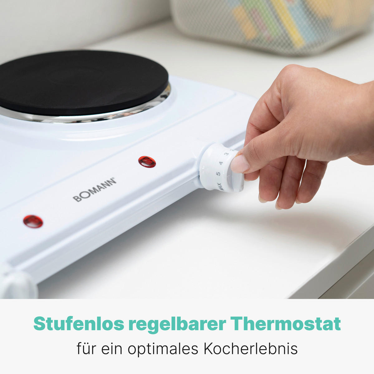 DOPPELKOCHPLATTE  - Weiß, Basics, Metall (57/7/28,5cm) - Bomann