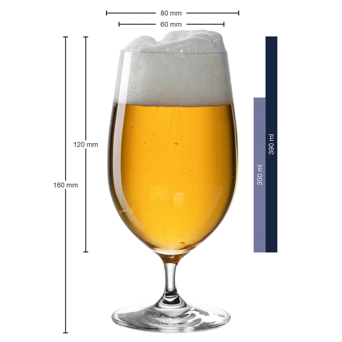 TULIP ČAŠA ZA PIVO  400 ml  - prozirna, Konvencionalno, staklo (8/16cm) - Leonardo