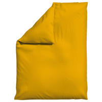 BETTDECKENBEZUG -teilig WOVEN SATIN Makosatin 155/220 cm  - Currygelb, Basics, Textil (155/220cm) - Schlafgut