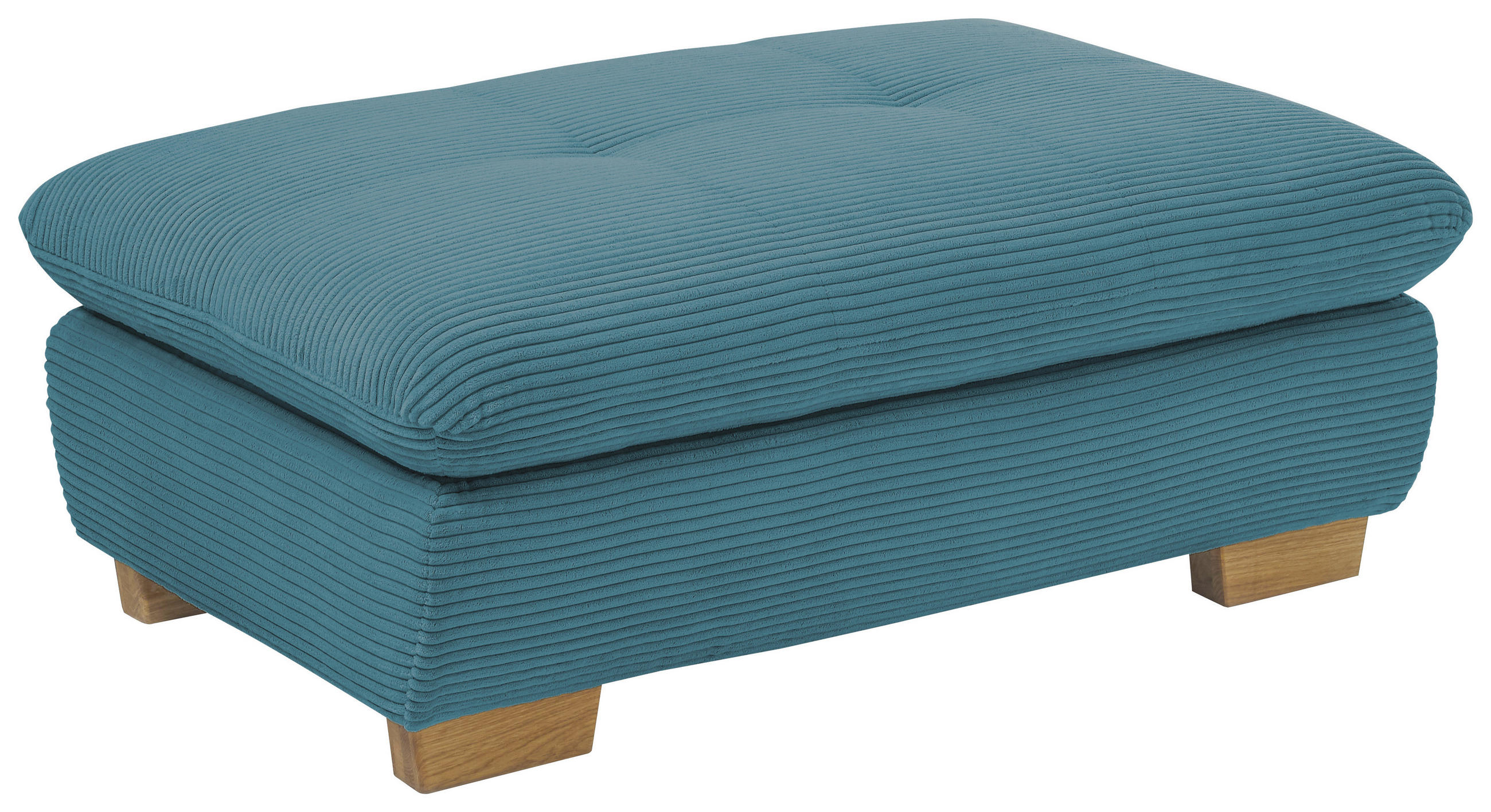 HOCKER Cord Blau  - Blau/Eichefarben, Design, Holz/Textil (106/43/74cm) - SetOne by Musterring