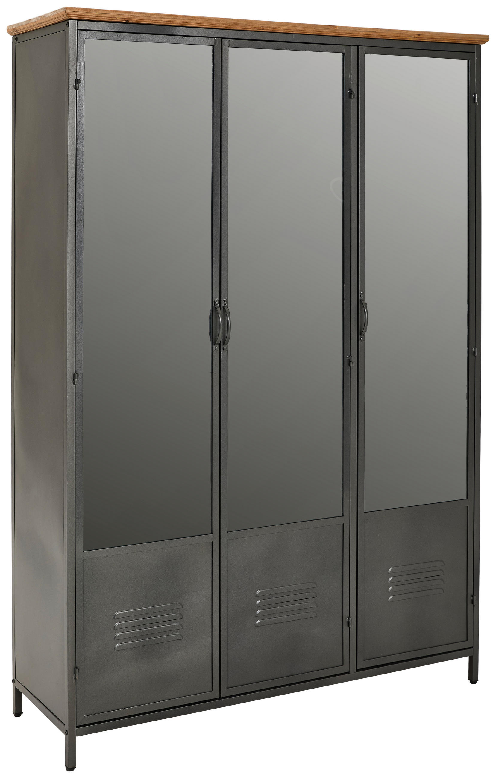 SPIEGELSCHRANK 121/175/41 cm  - Klar/Schwarz, Natur, Glas/Holz (121/175/41cm) - Livetastic