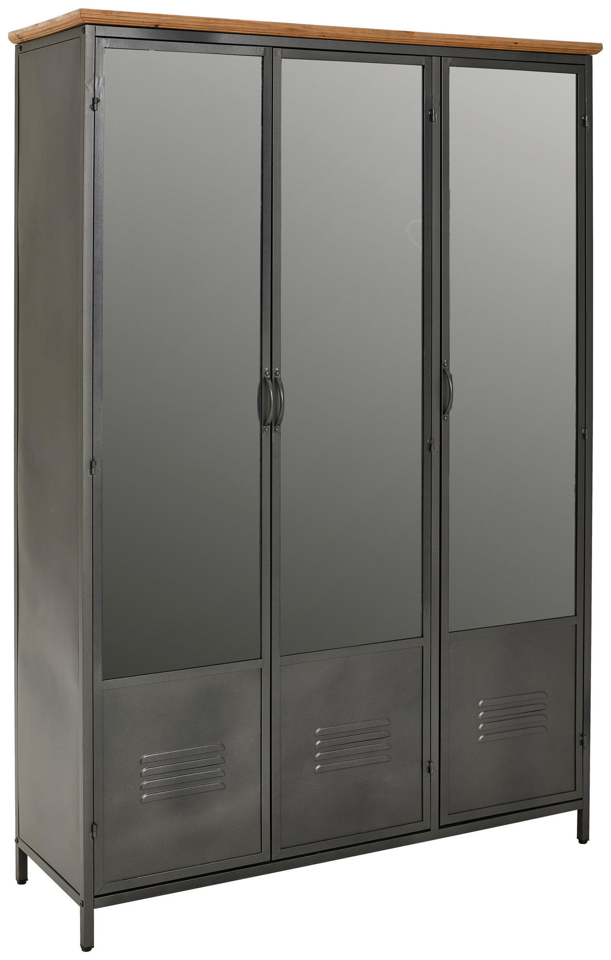 SPIEGELSCHRANK 121/175/41 cm  - Klar/Schwarz, Natur, Glas/Holz (121/175/41cm) - Livetastic