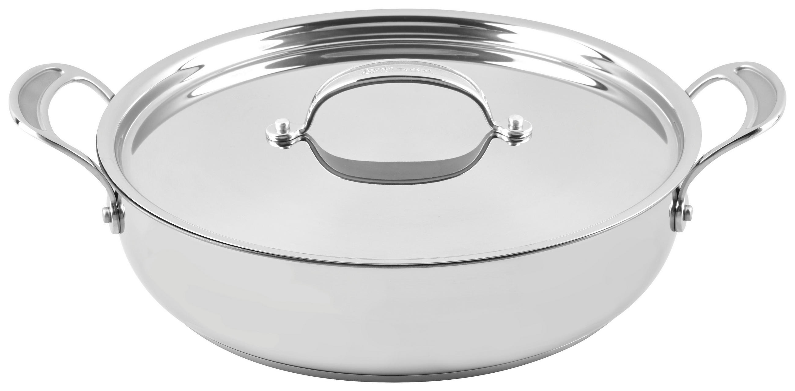 SERVIERPFANNE Jamie Oliver 30 cm  - Silberfarben/Schwarz, Design, Metall (30cm) - Tefal