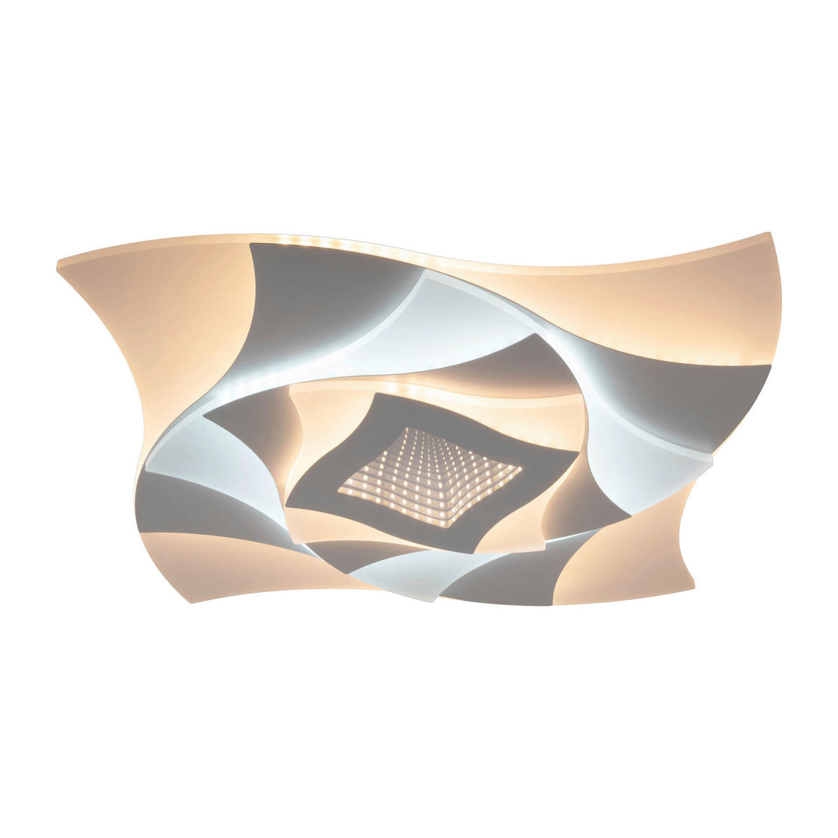 LED-DECKENLEUCHTE LIORA 48/48/6 cm   - Weiß, KONVENTIONELL, Kunststoff/Metall (48/48/6cm) - Näve