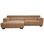 ECKSOFA in Webstoff Orange  182/279 cm  - Schwarz/Orange, KONVENTIONELL, Textil/Metall (182/279cm) - Hom`in