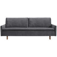 SCHLAFSOFA Flachgewebe Dunkelgrau  - Eichefarben/Dunkelgrau, KONVENTIONELL, Holz/Textil (205/85/98cm) - Carryhome